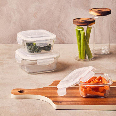 Orsina Freska 320ml Glass Food Container | Airtight Meal Prep Jar