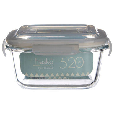 Orsina Freska Glass Food Container | 520ml Airtight Meal Prep Dish