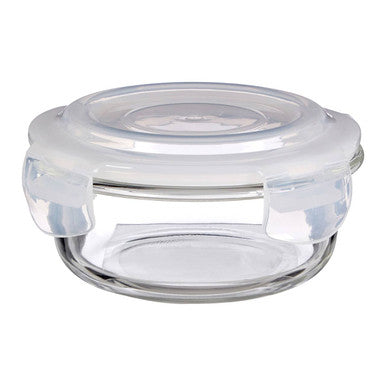 Orsina Freska Glass Food Storage Container – 400ml Round Meal Prep Jar