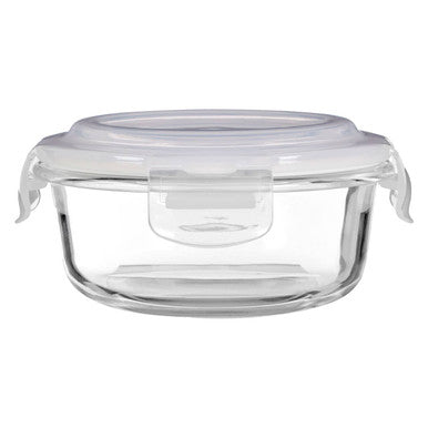 Orsina Freska Glass Food Storage Container – 400ml Round Meal Prep Jar