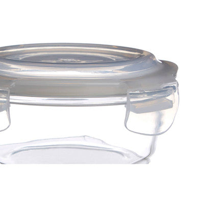 Orsina Freska Glass Food Storage Container – 400ml Round Meal Prep Jar