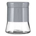 Orsina Luca Grey Steel and Glass Storage Jar - 800ml Kitchen Canister