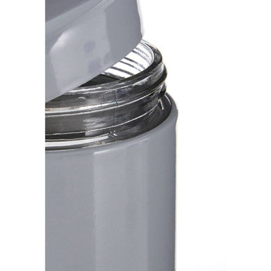 Orsina Luca Grey Steel and Glass Storage Jar - 800ml Kitchen Canister