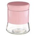 Orsina Luca Pink Steel and Glass Storage Jar - 800ml Kitchen Canister