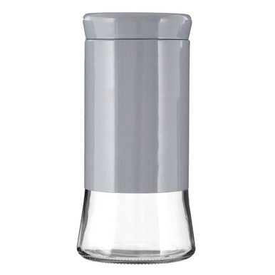 Orsina Luca Grey Steel and Glass Storage Jar - 1500ml Food Canister