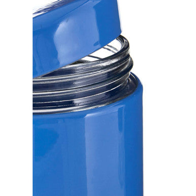 Orsina Luca Blue Glass and Stainless Steel Storage Jar - 1500ml