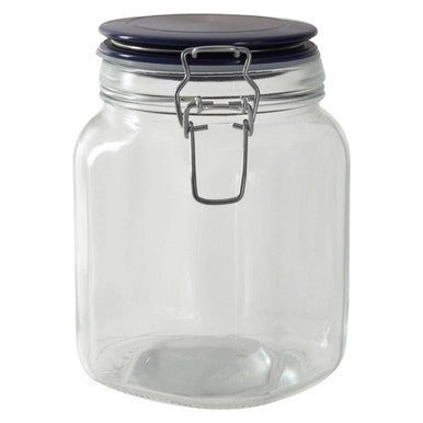 Orsina Luca Glass Storage Jar 1050ml | Clip-Top Food Canister