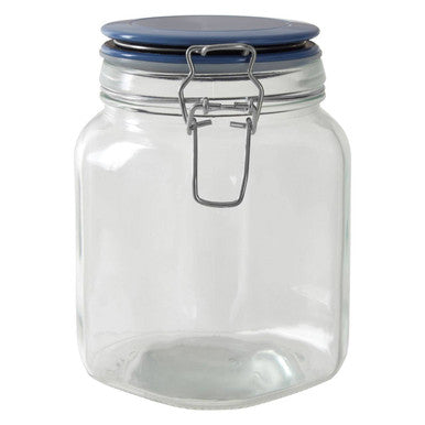 Orsina Luca Glass Storage Jar 1050ml | Clip-Top Food Canister