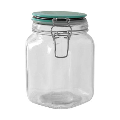 Orsina Luca Glass Storage Jar 1050ml | Clip-Top Food Canister