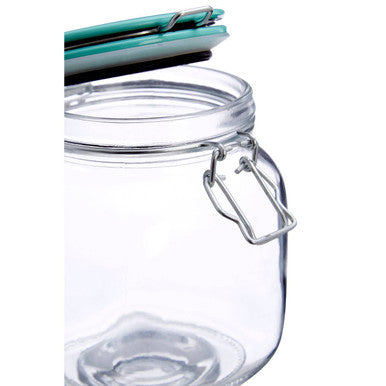 Orsina Luca Glass Storage Jar 1050ml | Clip-Top Food Canister