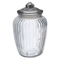 Orsina Abbie Ribbed Glass Storage Jar – Large 2280ml Kitchen Canister