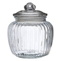 Orsina Abbie Ribbed Glass Storage Jar | 1320ml Airtight Kitchen Canister