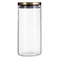 Orsina Freska Glass Food Storage Jar with Airtight Gold Lid – 1300ml