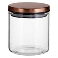 Orsina Freska Glass Storage Jar with Rose Gold Lid - 550ml Spice Jar