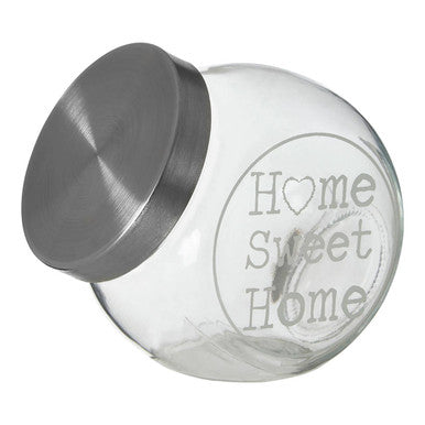 Orsina Olivia Glass Storage Jar with Metal Lid - 700ml Food Container