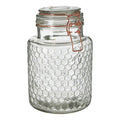 Orsina Apiary Textured Glass Jar 1300ml | Airtight Kitchen Storage