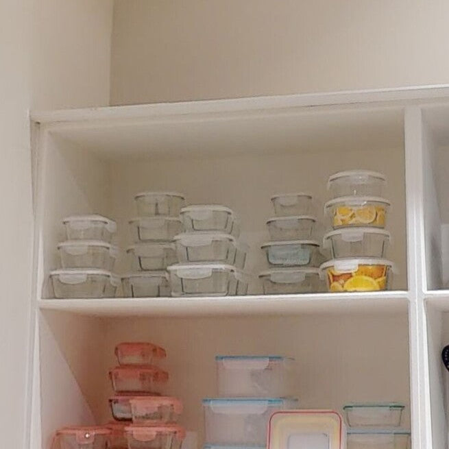 Orsina Freska 2-Section Square Glass Meal Prep Container - 800ml