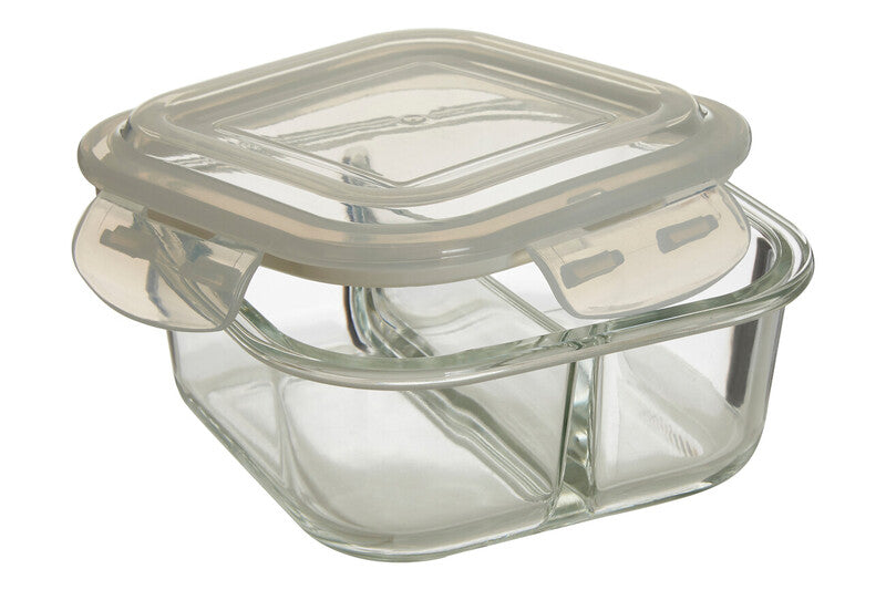 Orsina Freska 2-Section Square Glass Meal Prep Container - 800ml