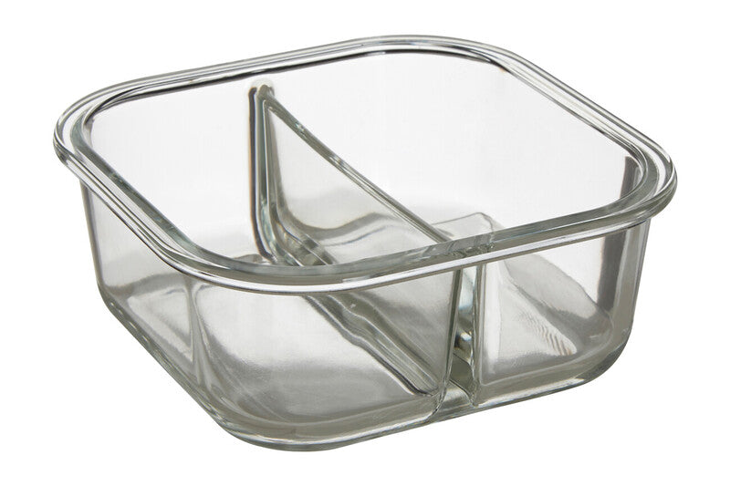 Orsina Freska 2-Section Square Glass Meal Prep Container - 800ml