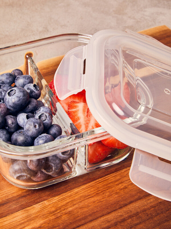Orsina Freska 2-Section Square Glass Meal Prep Container - 800ml