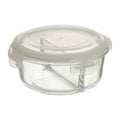 Orsina Freska 2 Section Round Glass Meal Prep Container with Lid - 950ml