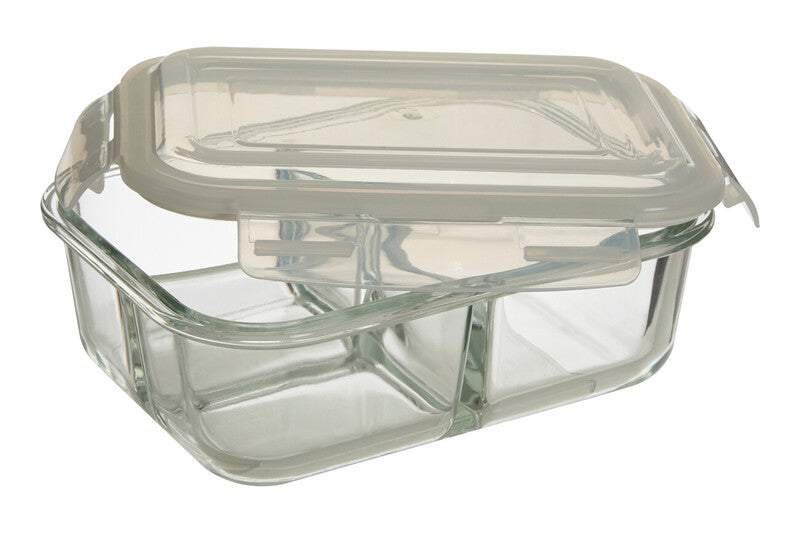 Orsina 3-Section Glass Meal Prep Container with Airtight Lid – 1040ml