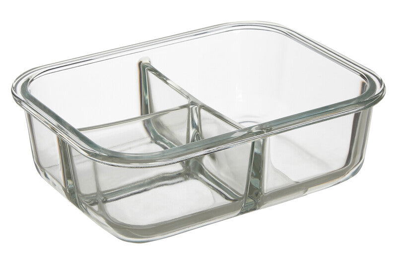 Orsina 3-Section Glass Meal Prep Container with Airtight Lid – 1040ml