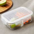 Orsina 3-Section Glass Meal Prep Container with Airtight Lid – 1040ml