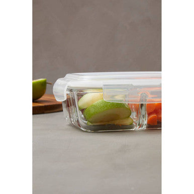 Orsina 3-Section Glass Meal Prep Container with Airtight Lid – 1040ml