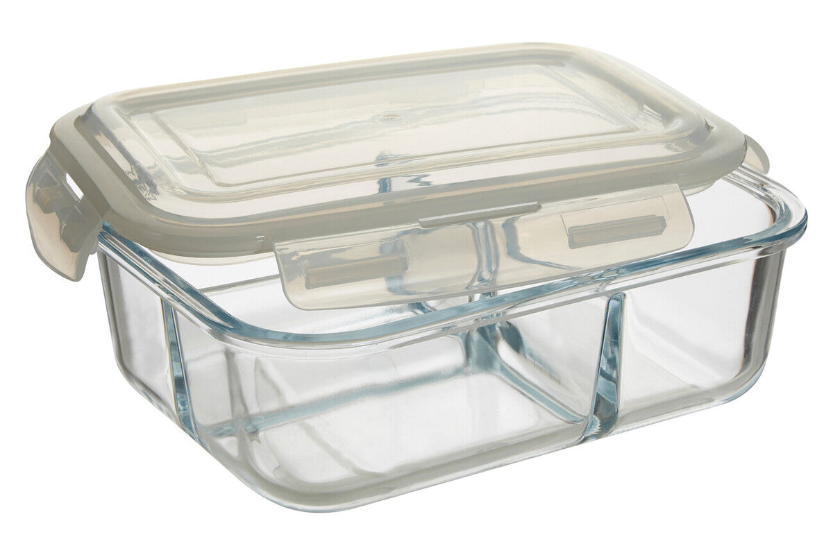 Orsina Freska 3-Section Rectangular Glass Meal Prep Container - 1520ml