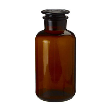 Orsina Apothecary Amber Glass Bottle – 1L Large Bathroom Storage Jar