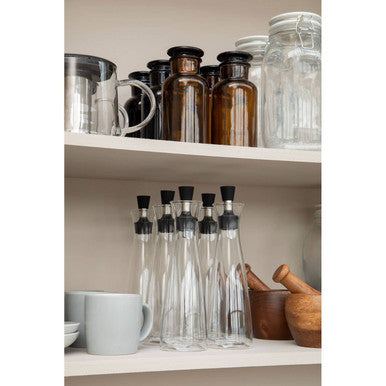 Orsina Apothecary Amber Glass Bottle – 1L Large Bathroom Storage Jar