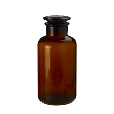 Orsina Amber Glass Apothecary Bottle – 500ml Refillable Storage Jar