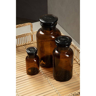 Orsina Amber Glass Apothecary Bottle | 125ml Extra Small Storage Jar
