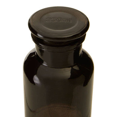 Orsina Black Glass Apothecary Reagent Bottle – 250ml Refillable Jar