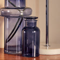 Orsina Large Smoke Grey Glass Apothecary Reagent Bottle with Lid