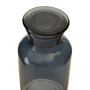 Orsina Large Smoke Grey Glass Apothecary Reagent Bottle with Lid