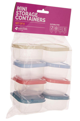 Orsina Mini Storage Containers – Set of 8 Multicolour Stackable Bins