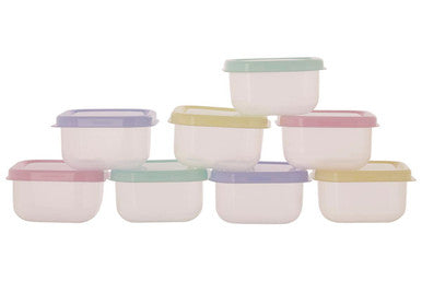 Orsina Mini Storage Containers – Set of 8 Stackable Translucent Bins
