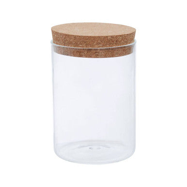 Orsina Tromso 700ml Glass Spice Jar with Cork Lid & Chalkboard Label