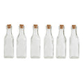 Orsina Tromso Small Glass Bottles with Cork Stoppers - Set of 6