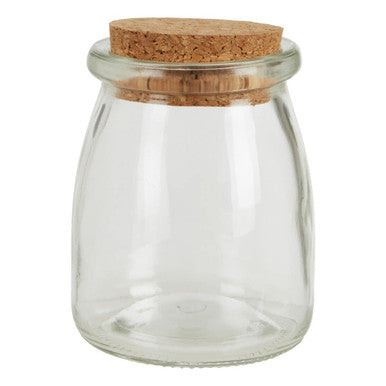 Orsina Tromso Round Glass Jars with Cork Stoppers - Set of 6