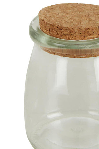 Orsina Tromso Round Glass Jars with Cork Stoppers - Set of 6