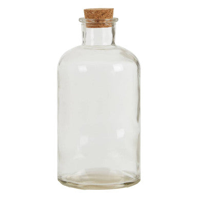 Orsina Tromso Round Glass Bottles with Cork Stoppers - Set of 6