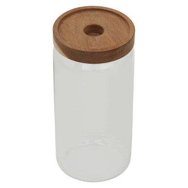 Orsina Freska Glass Food Storage Jar with Acacia Wood Lid – 1000ml