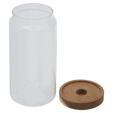 Orsina Freska Glass Food Storage Jar with Acacia Wood Lid – 1000ml
