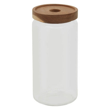 Orsina Freska Glass Food Storage Jar with Acacia Wood Lid – 1000ml
