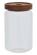 Orsina Freska Glass Storage Jar with Airtight Acacia Wood Lid – 800ml