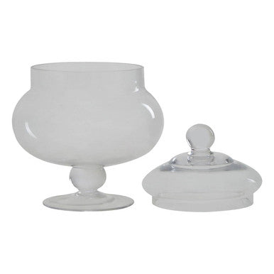Orsina Olivia Small Glass Candy Jar – Clear Footed Storage Canister