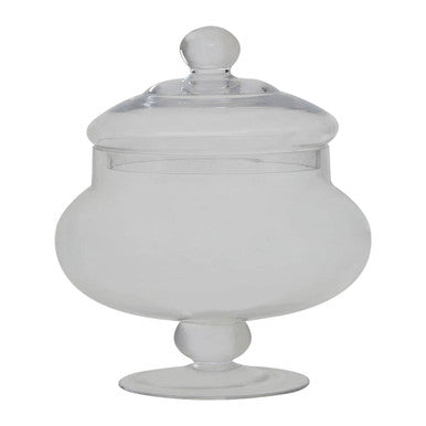 Orsina Olivia Small Glass Candy Jar – Clear Footed Storage Canister
